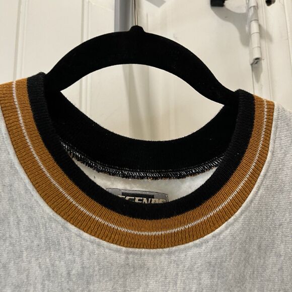 VTG Legends Athletic University of Texas UT Embroidered Ringer Sweatshirt Size L - Picture 4 of 11